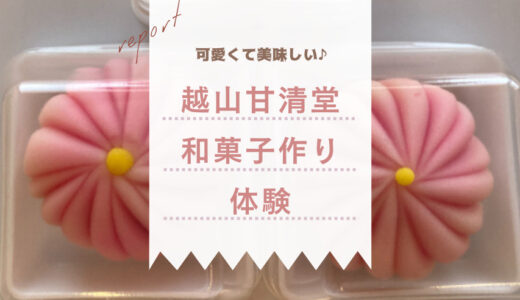 可愛くて美味しい♪金沢の老舗「越山甘清堂」さんで和菓子作りを体験！